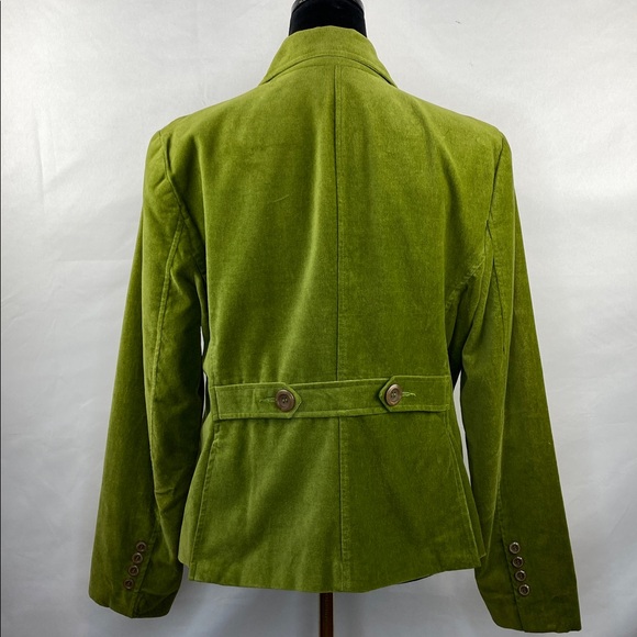 Vintage Y2K Studio 1940 Olive Green Soft Velvet Blazer Jacket Size XL - Picture 2 of 4